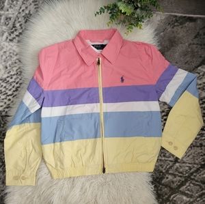 Polo Ralph Lauren Poplin Pastel Colorblock Windbreaker Jacket Size Small NWT